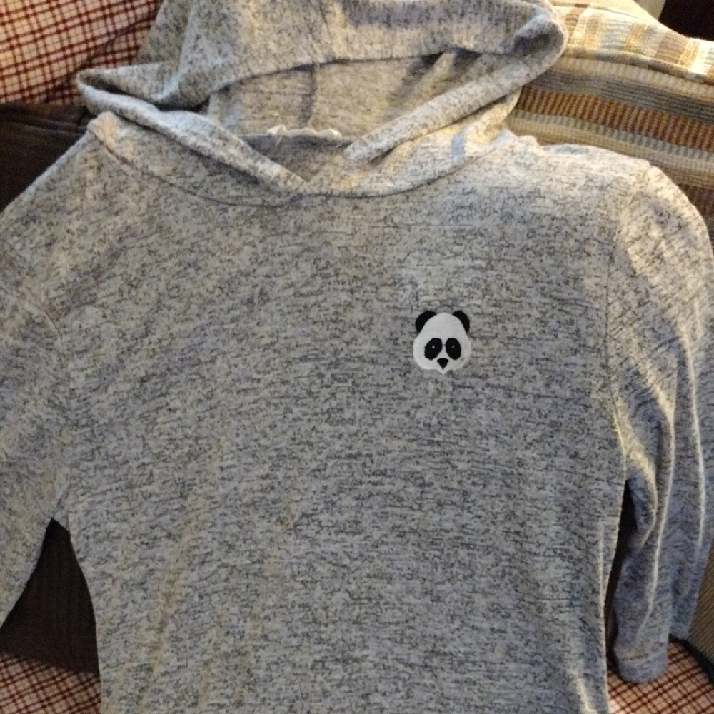 Gray Hoodie with Panda Logo